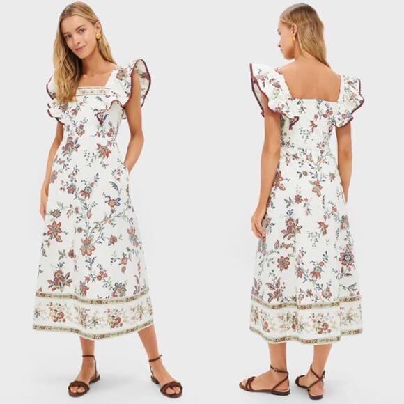 NWT Tuckernuck x Studio McGee Terracotta Cotton Nora Dress Red Chintz Size Small - Picture 1 of 16